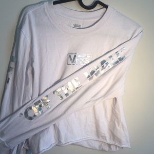 Vans crop top long sleeve holographic